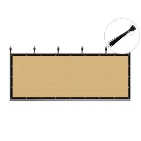 3ft*12ft beige sunshade fence, an outdoor sun-proof and heat-insulating fence, a must-have for patios and terraces