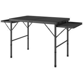 Wing Fold Utility Table (Color: Black)