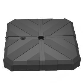 Square Patio Umbrella Base, Cantilever Offset Umbrella Base Heavy Duty Outdoor Umbrella Stand Base, Filled Up To 143lbs With Stand Or 130lbs With (Color: Black)