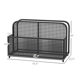 Shelf Organizer Caddy, With Wheels (Option: Dark Gray)