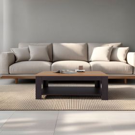 Bowie Coffee Table, 1 Shelf (Leg color: Black Wengue)