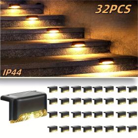 SolarGlow Outdoor LED Light Set – 16/32PCS for Garden, Fence & Pathway (Color: 32PCS-nuanse-1)