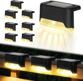 SolarGlow Outdoor LED Light Set – 16/32PCS for Garden, Fence & Pathway (Color: Warm light 8PCS)